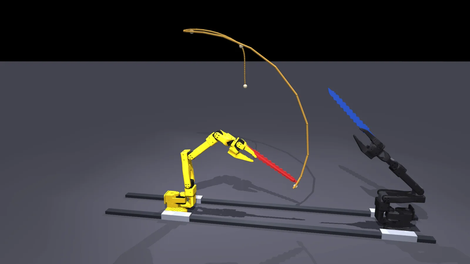 The move pipeline from MuJoCo simulation through to the real arms
